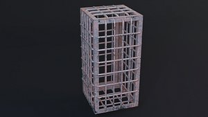 MedievalProp Cage - Lock - Key Game Ready 3D Model 3D model