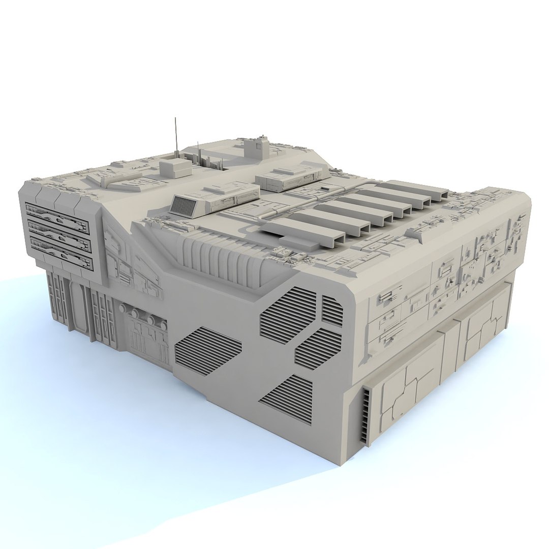 Sci Fi Futuristic Building 3d Model