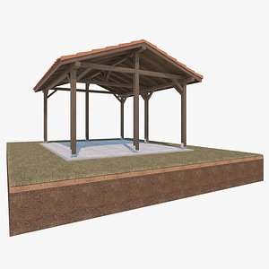 Wooden Shed 3D model