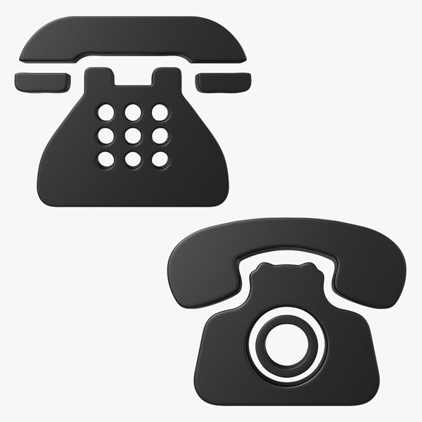 3D Telephone Icon Collection