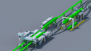Maglev train station Low-Poly