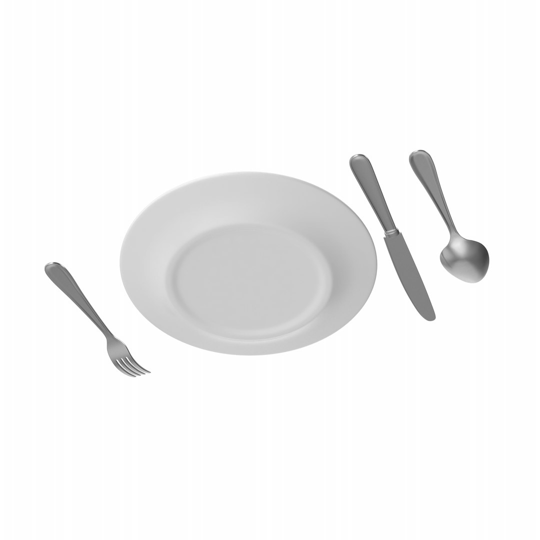 3D Plate Setting TurboSquid 1854340