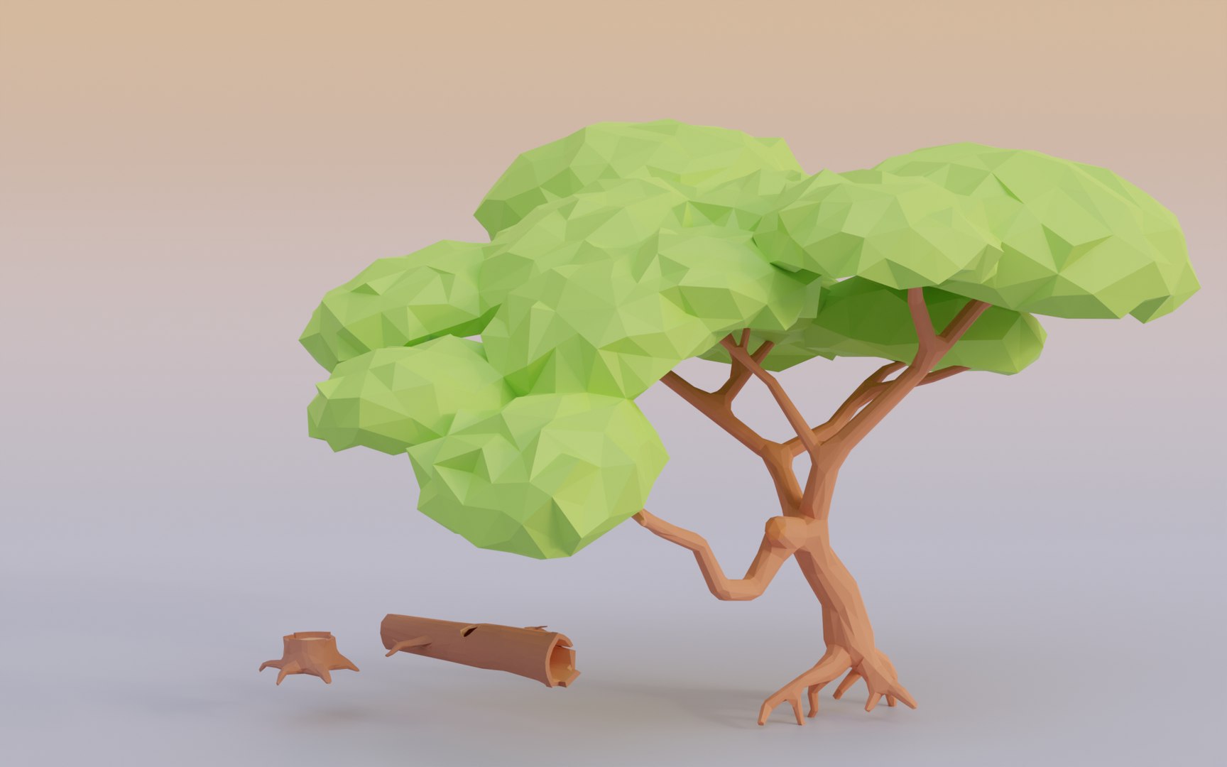 Tree Set Low-poly VR - AR 3D Model 3D - TurboSquid 2035648