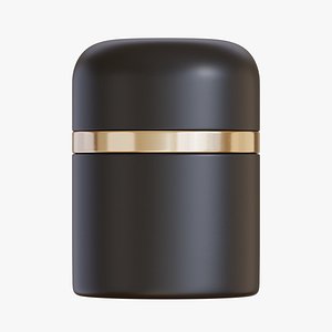 Black Cosmetic Jar 02
