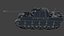 Carro armato Panzer V Panther tedesco LowPoly isometrico