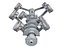 v8 engine cylinders 3D model