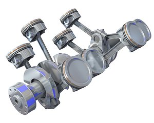 Animated V8 Engine