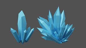 Blue Crystals 3D model