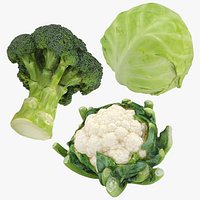 Cauliflower Cabbage and Broccoli