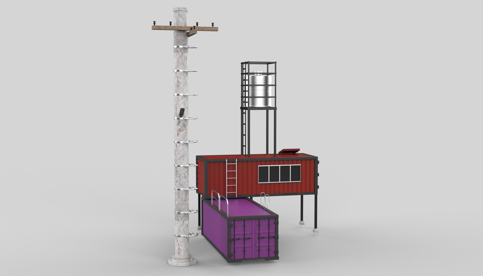 3D Shipping Container House 3D Model - TurboSquid 2398986
