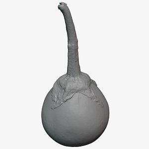 3D Round Green Eggplant 01 for 3D Print