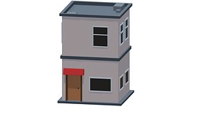 Stylized Low Poly City House - Game Ready Building