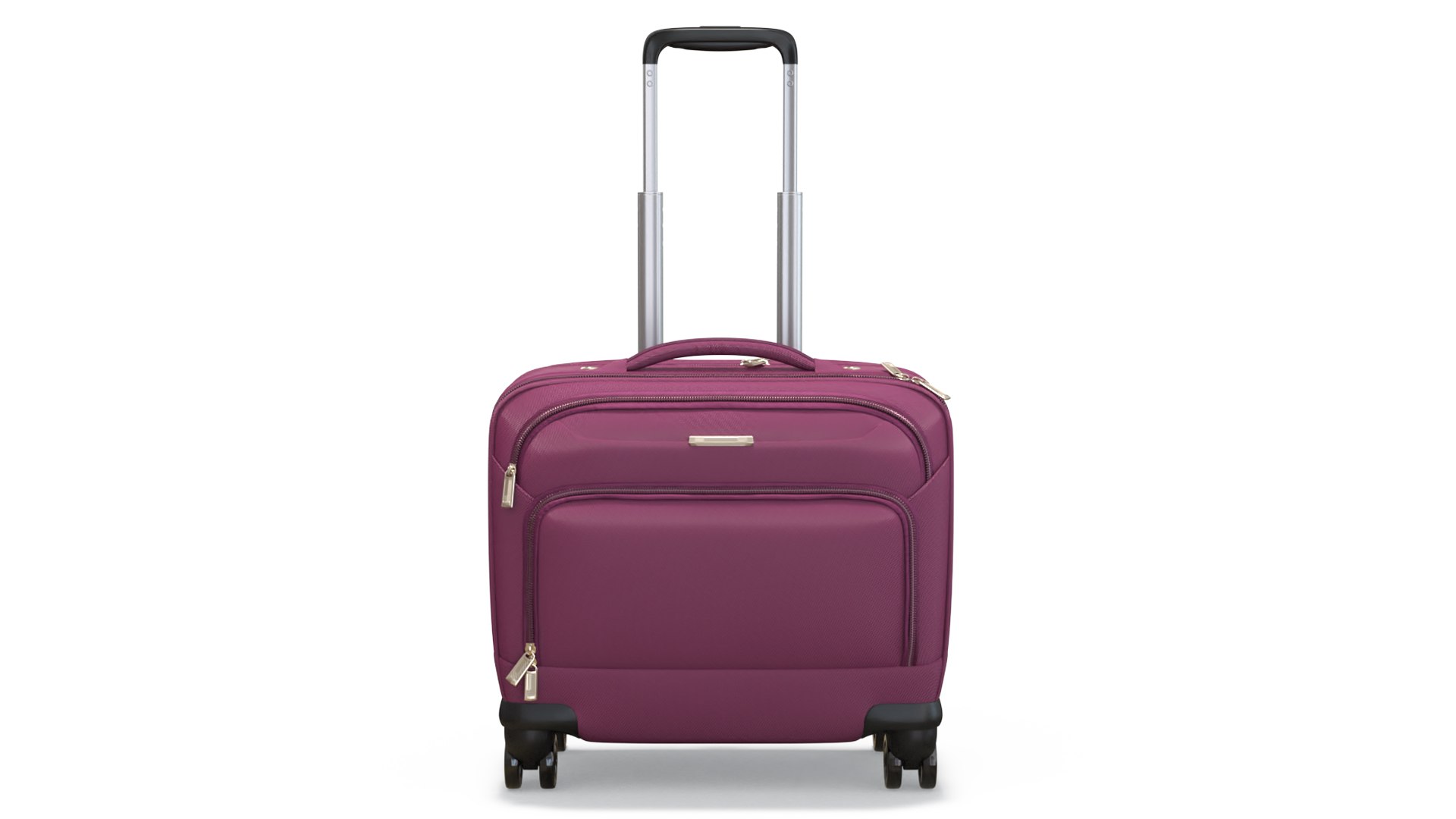Wheeled Travel Suitcase Purple 3D model preview