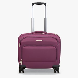 Wheeled Travel Suitcase Purple 3D model