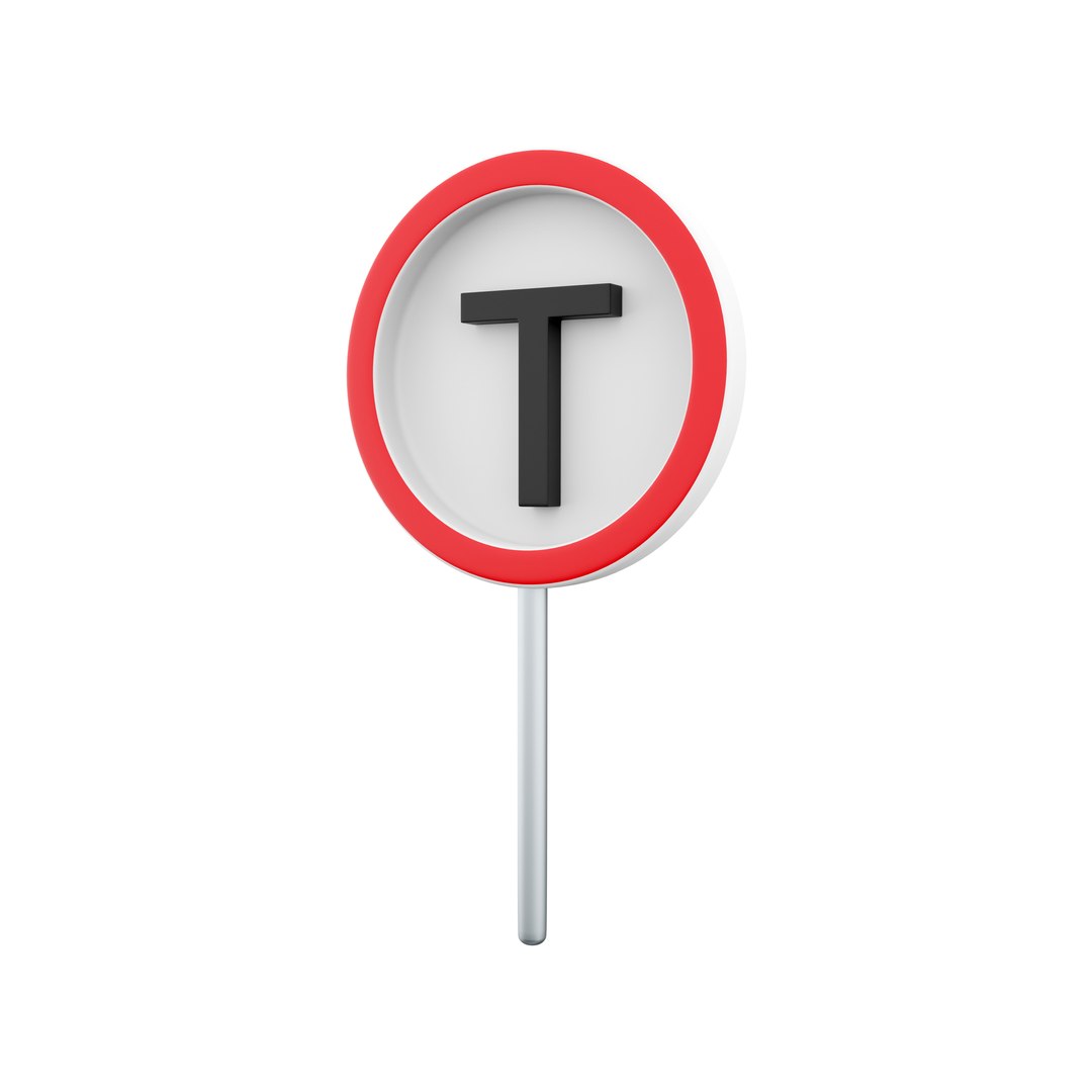 3D No Through Road Sign Cartoon Icon - TurboSquid 2018107