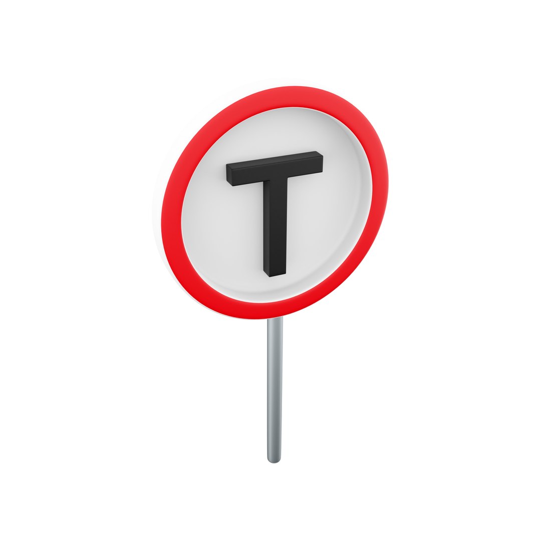 3D No Through Road Sign Cartoon Icon - TurboSquid 2018107