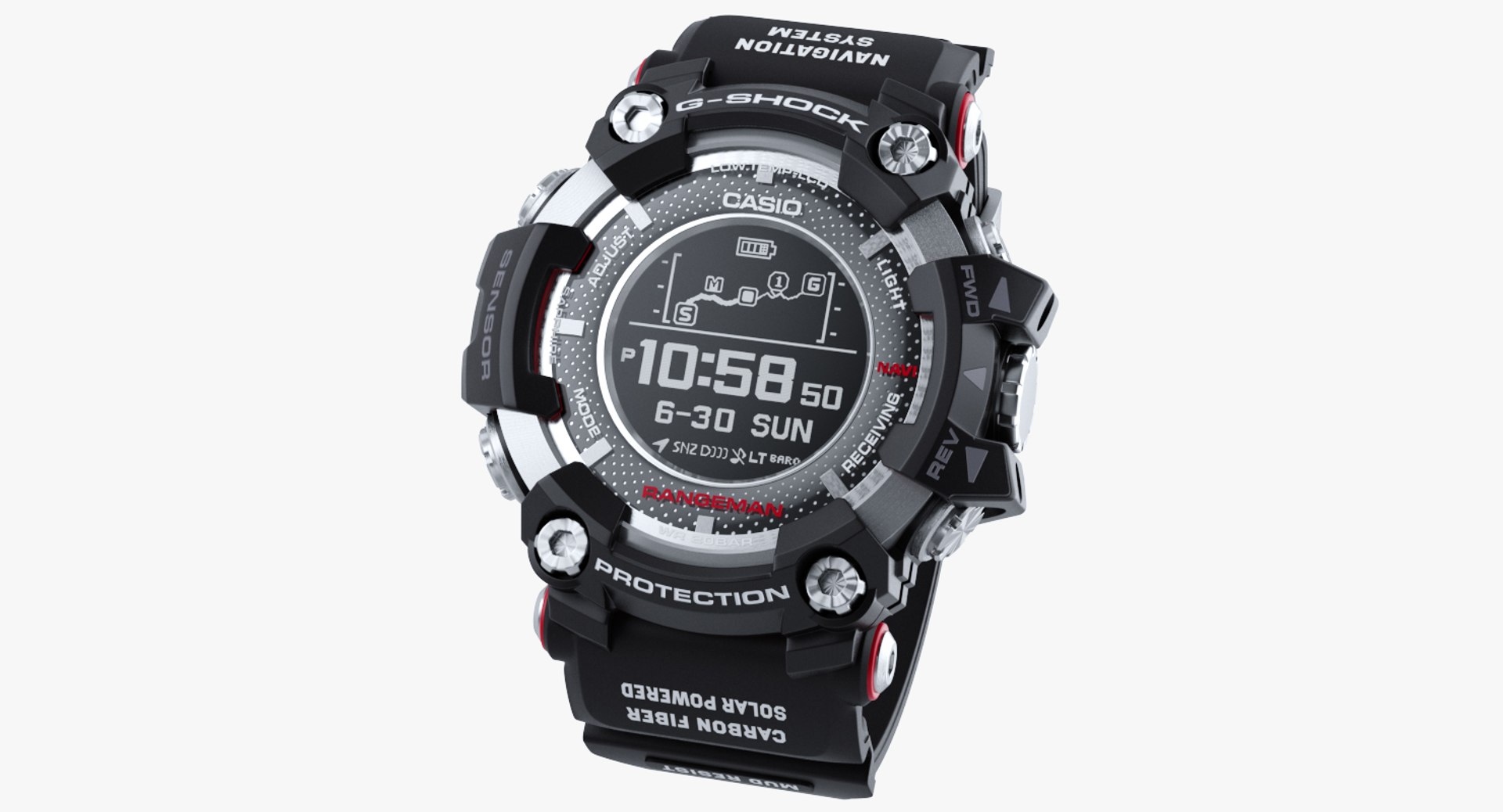 Casio rangeman gpr b1000 3D model - TurboSquid 1393639