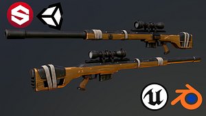 3D SVD Stylized Sniper model