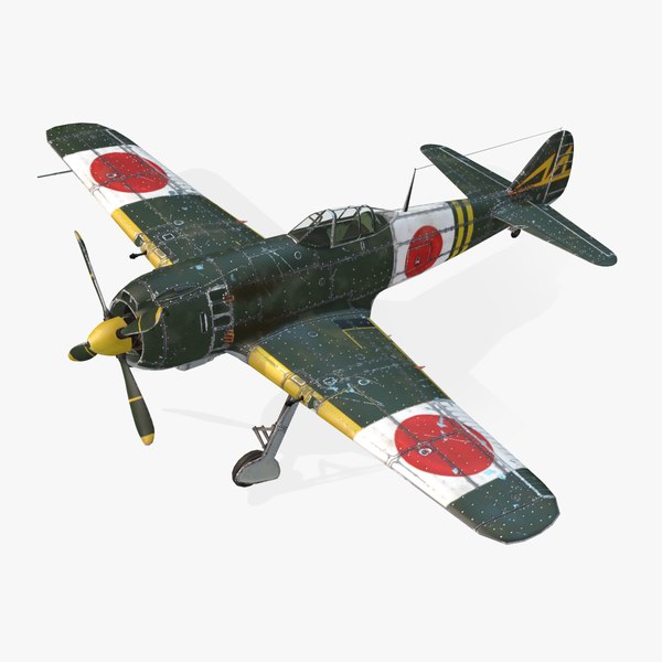 aircraft nakajima ki-84 hayate 3d max