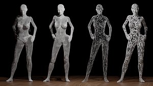women abstract 3D model