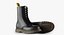 3d model leather black boots