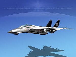 3d grumman tomcat f-14d fighter aircraft