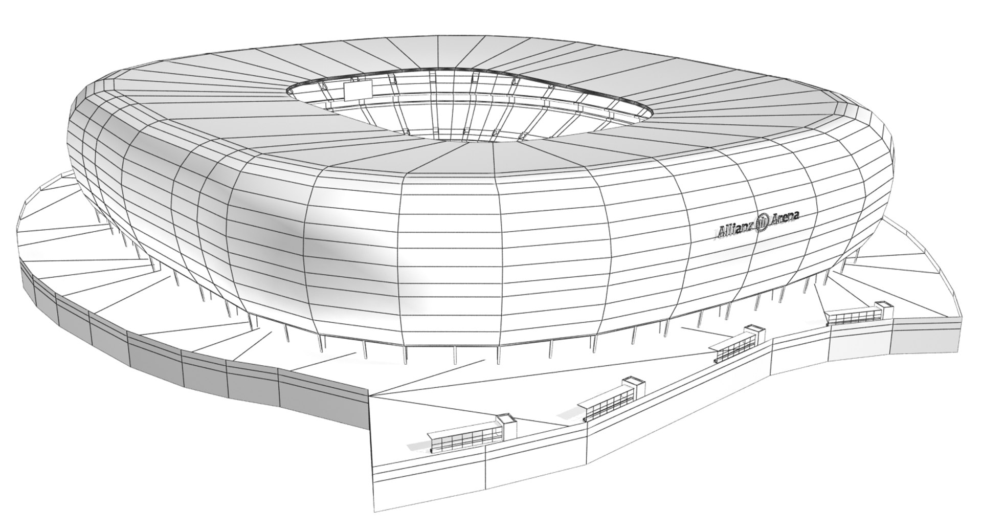 3D allianz arena - TurboSquid 1290038