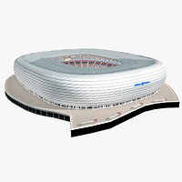Allianz Arena Munich Low Poly