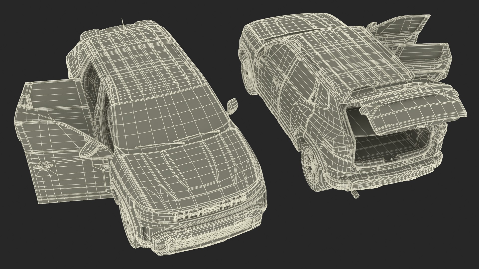 Dacia Duster 2024 Crossover Simplified Orange 3D Model TurboSquid 2296388