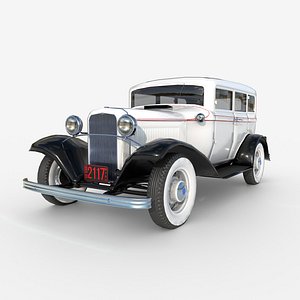 1932 retro 4-door sedan 3D
