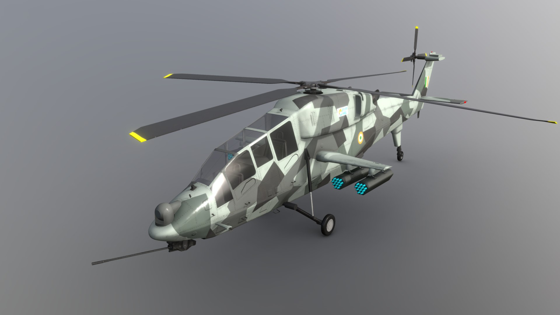 HAL Light Combat Helicopter LCH 3D Model - TurboSquid 1803853