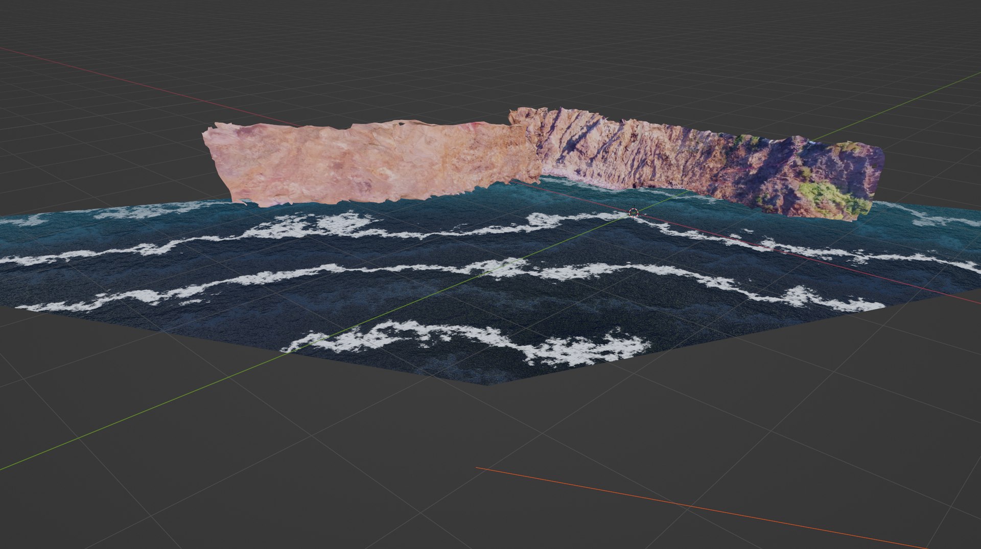 3D Photoscanned Cliffs With Procedural Ocean Texture - TurboSquid 1995917