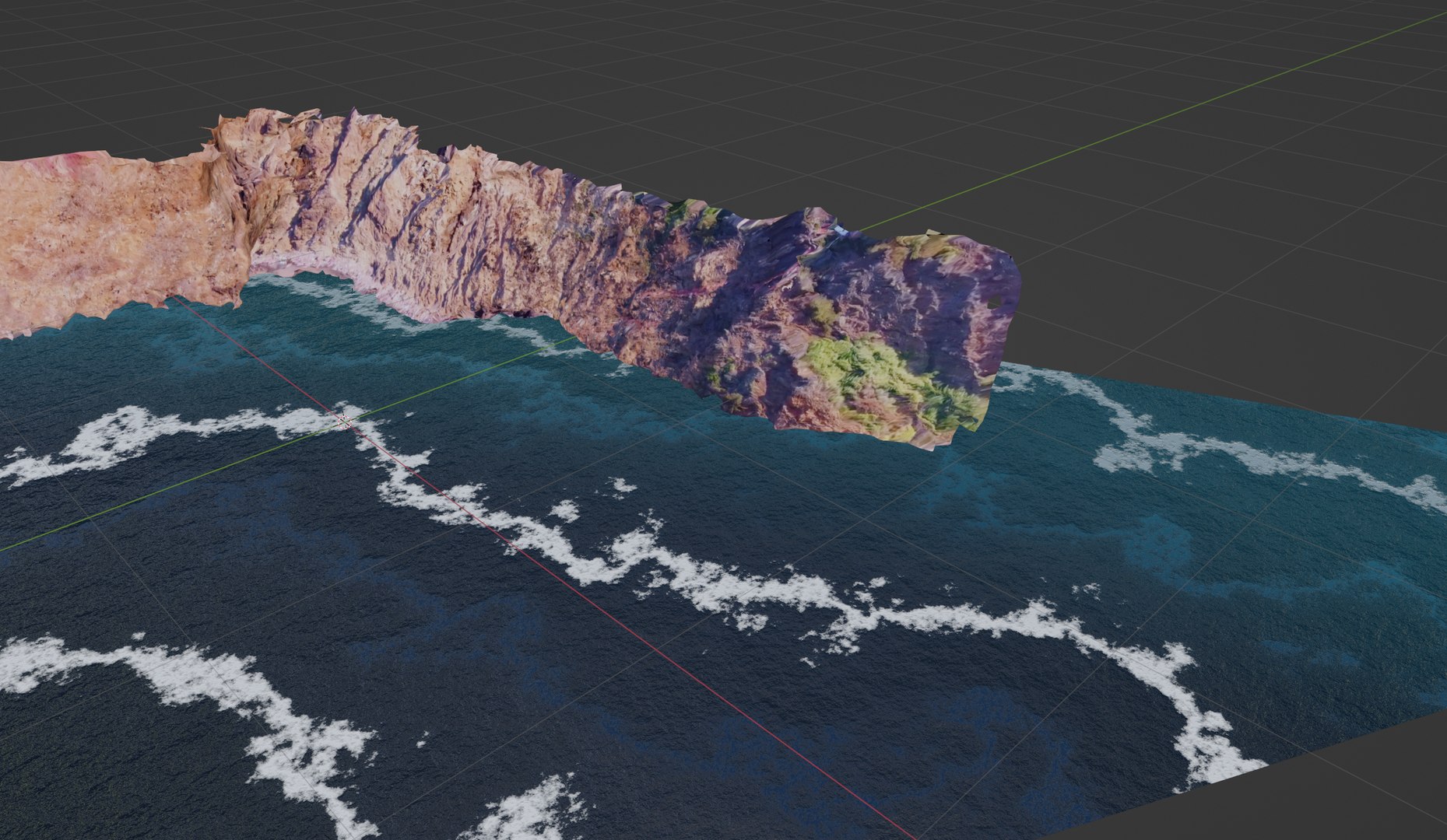 3D Photoscanned Cliffs With Procedural Ocean Texture - TurboSquid 1995917