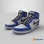 Nike Jordan High Top Retro Sports Footwear Blue 3D model