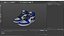 Nike Jordan High Top Retro Sports Footwear Blue 3D model