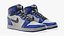 Nike Jordan High Top Retro Sports Footwear Blue 3D model
