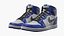 Nike Jordan High Top Retro Sports Footwear Blue 3D model