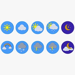 3D Weather Icons Set
