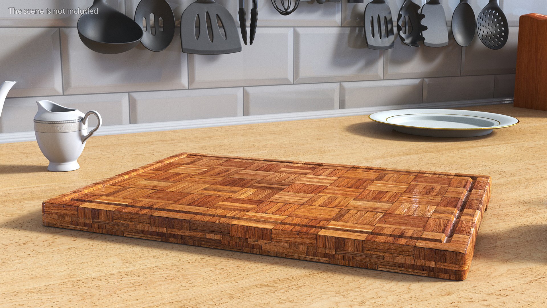 Cutting Board Dark Bamboo Large Model - TurboSquid 2111763