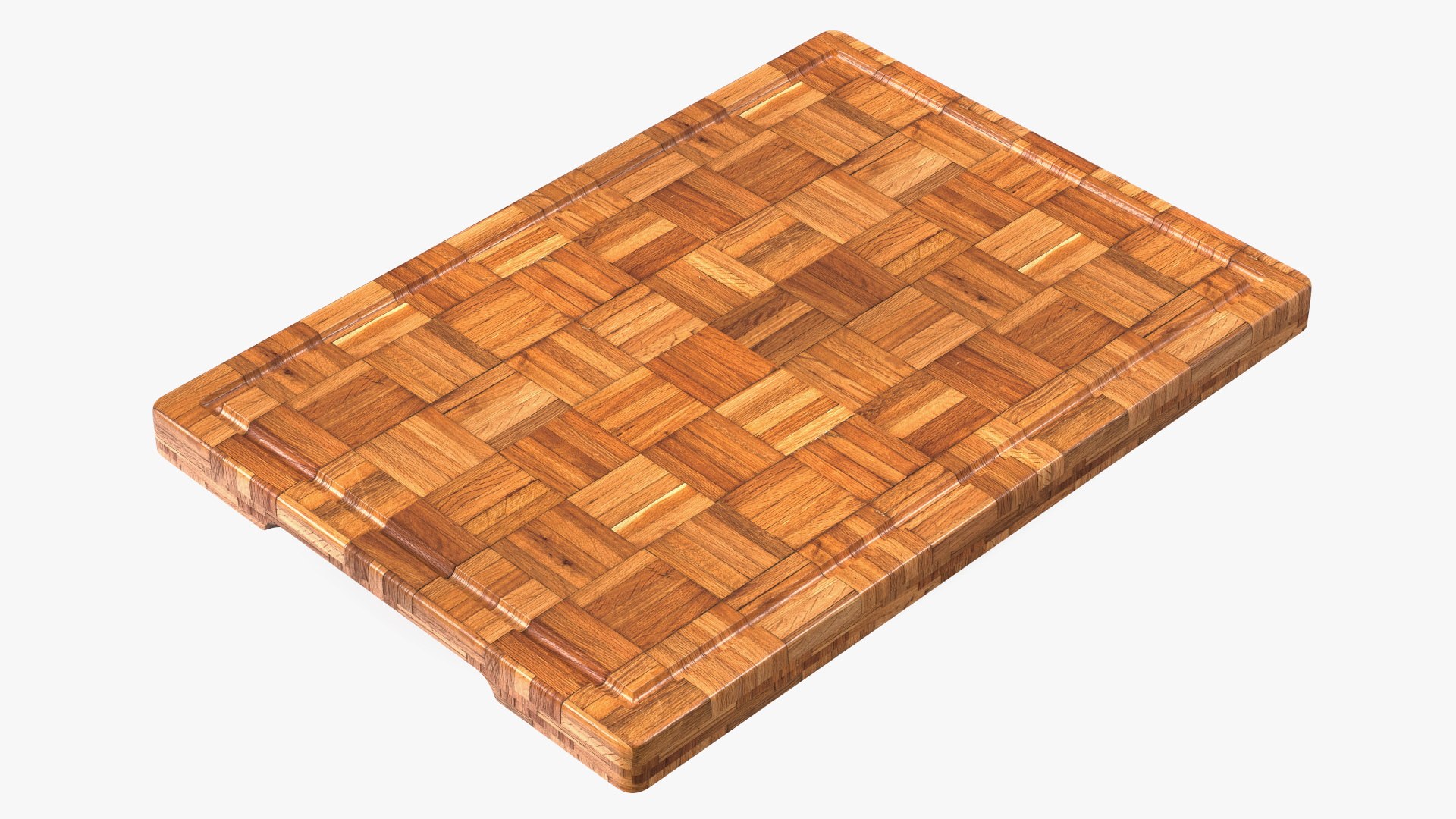 Cutting Board Dark Bamboo Large 3D model preview
