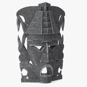 3D model Mayan Tribal Mask Stone