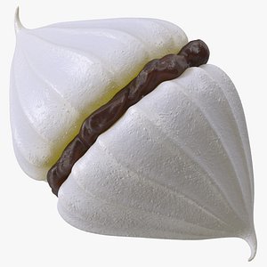 Meringue White with Chocolate Filling