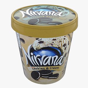 3D model ice cream Nirvana Cookies and Cream