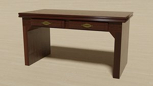 wooden desk model