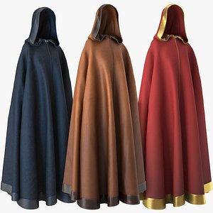 3D Cloak or Cape with Hood Collection