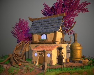 3D Village for videogame