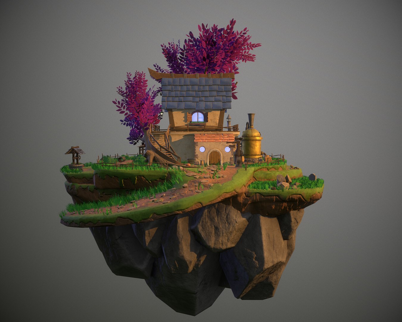 3D Village for videogame - TurboSquid 1818647