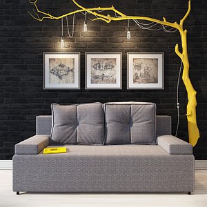 sofa lisbon hoff 3D model