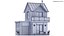 Cartoonish House Low Poly 3D Model 01(1)