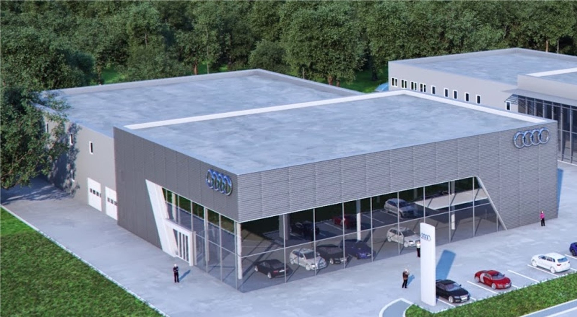 3d Model Auto Dealer Centre